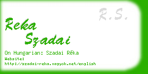 reka szadai business card